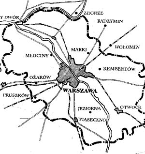 Warsaw and environs in 1944.